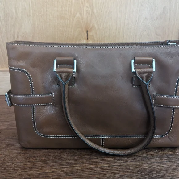 NWOT Michael Kors Brookville Black Leather Satchel Handbag Vintage - Picture 4 of 8